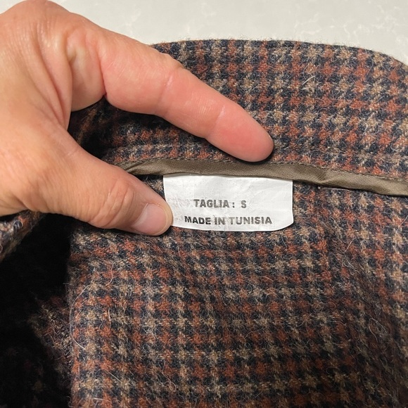 EUC SPRWMN Wide Leg Checkered Pants - Brown - Picture 3 of 7